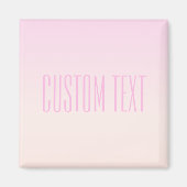 Pink bis Peach Sunset Ombre mit anpassbarem Text Magnet (Vorne)