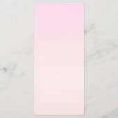 Pink bis Peach Sunset Ombre mit anpassbarem Text Menükarte (Rückseite)