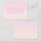 Pink bis Peach Sunset Ombre mit anpassbarem Text Mitteilungskarte (Vorne/Hinten)