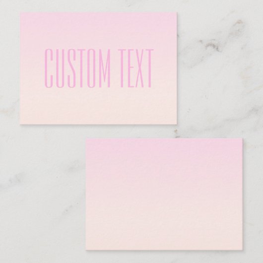 Pink bis Peach Sunset Ombre mit anpassbarem Text Mitteilungskarte (Vorne/Hinten)
