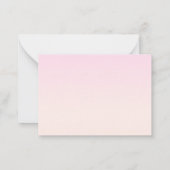 Pink bis Peach Sunset Ombre mit anpassbarem Text Mitteilungskarte (Rückseite)