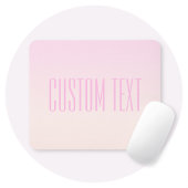 Pink bis Peach Sunset Ombre mit anpassbarem Text Mousepad