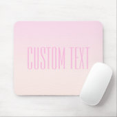 Pink bis Peach Sunset Ombre mit anpassbarem Text Mousepad (Mit Mouse)