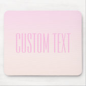 Pink bis Peach Sunset Ombre mit anpassbarem Text Mousepad (Vorne)