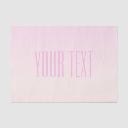 Pink bis Peach Sunset Ombre mit anpassbarem Text Seidenpapier (Vorderseite)