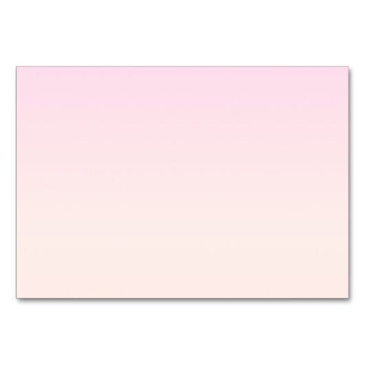 Pink bis Peach Sunset Ombre mit anpassbarem Text Tischnummer (Rückseite)