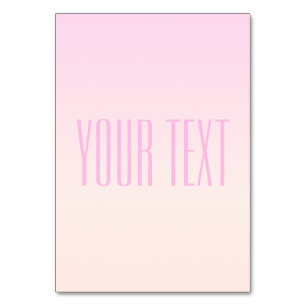 Pink bis Peach Sunset Ombre mit anpassbarem Text Tischnummer