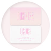 Pink bis Peach Sunset Ombre mit anpassbarem Text Visitenkarte
