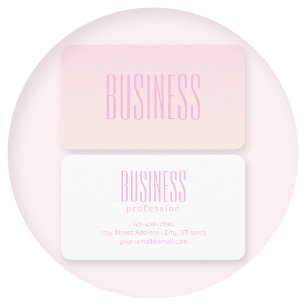 Pink bis Peach Sunset Ombre mit anpassbarem Text Visitenkarte
