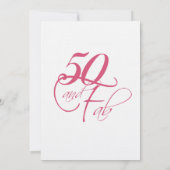 Pink Black 50. und Fabulous! Einladung zum Geburts (Rückseite)