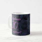 Pink Black 70 und sensationeller Geburtstag Kaffeetasse (Vorderseite Links)