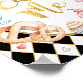 Pink Black Alice im Wunderland EAT ME Party Signie Poster (Ecke)