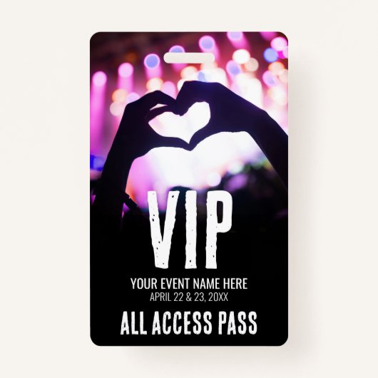 Pink Black All Access Event VIP Ausweis (Vorderseite)