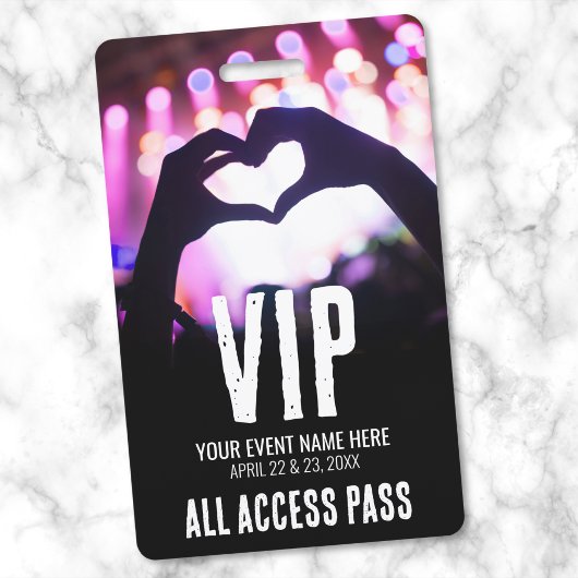 Pink Black All Access Event VIP Ausweis