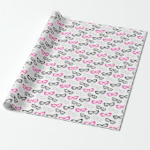 Pink Black and Gray Sunglasses Wrapping Paper Geschenkpapier (Ungerollt)
