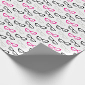 Pink Black and Gray Sunglasses Wrapping Paper Geschenkpapier (Ecke)