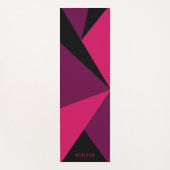 Pink Black And Purple Triangle Color Blocks & Name Yogamatte (Vorderseite)