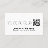 Pink Black Beruflich Business QR Code Angebot Treuekarte (Rückseite)