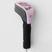 Pink black Best Oma by pink typography Custom Golf Headcover (angewinkelt)