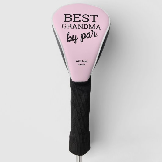 Pink black Best Oma by pink typography Custom Golf Headcover (Vorderseite)