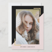 Pink Black Block Model Actor 3 Foto Comp Card (Vorderseite)