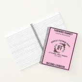 Pink & Black Blumenfarm-Marktbuchhaltung Notizblock (Innenseite)