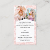 Pink Black Brushstroke Kiss Foto Order Vielen Dank Visitenkarte (Rückseite)