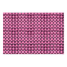 Pink Black Buffalo Heart Plaid