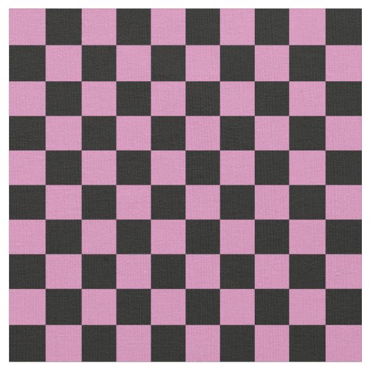 Pink & Black Checkerboard Stoff (Nahaufnahme)