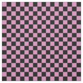 Pink & Black Checkerboard Stoff (Muster)