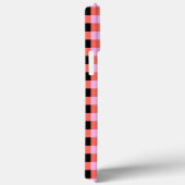 Pink Black Checkered Gingham Pattern Case-Mate iPhone Hülle (Rückseite / Rechts)