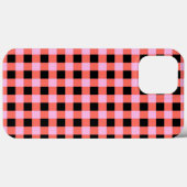 Pink Black Checkered Gingham Pattern Case-Mate iPhone Hülle (Rückseite (Horizontal))