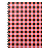 Pink Black Checkered Gingham Pattern Notizblock (Vorderseite)