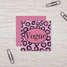 Pink Black Cheetah Animal Print Business Card