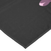 Pink Black Cherry Blossom und Gold Streifen Tischdecke (Schrägansicht)