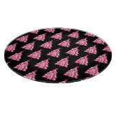 Pink Black Christmas Tree Schneidebrett (Ecke)