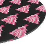 Pink Black Christmas Tree Schneidebrett (Ecke)