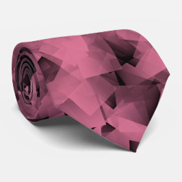 Pink Black Cubism Abstract Pattern Krawatte