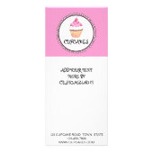 PINK BLACK CUPCAKE FLYER WERBEKARTE (Vorne)