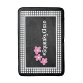 Pink Black Customizable Blume Hashtag Dorm Room Badematte (Vorderseite Vertikal)