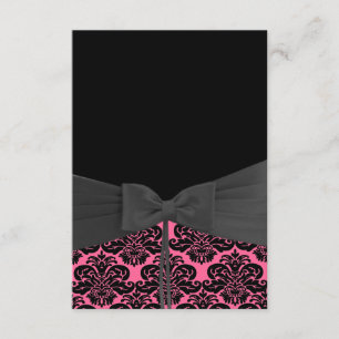 PINK & BLACK DAMASK Einladung
