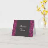 Pink & Black Damask Note Card Karte (Gelbe Blume)
