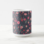 Pink Black Dark Boho Floral Kaffeetasse (Mittel)