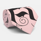 Pink Black Deck the Halls Weihnachtsbriefe Krawatte (Gerollt)