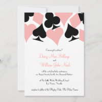 Pink & Black Destiny Las Vegas Hochzeitseinladung