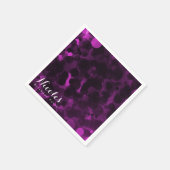 Pink & Black Dots Modernes Party mit individuellem Serviette (Ecke)