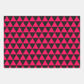 Pink Black Extravagant Geometric Wrapping Paper Se Geschenkpapier Set (Vorderseite 2)