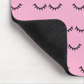 Pink Black Eyelashes Mousepad (Ecke)