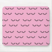 Pink Black Eyelashes Mousepad (Vorne)