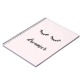 Pink Black Eyelashes Notizblock (Linke Seite)